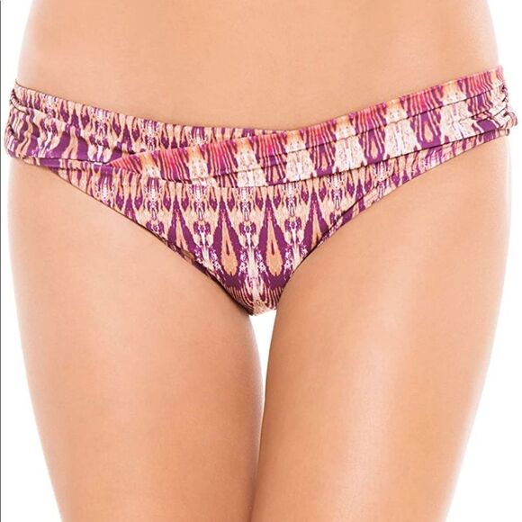 PilyQ Bohemian Rhapsody Underwire Halter Bra TopHipster Bikini Bottom Multi M - Picture 3 of 16